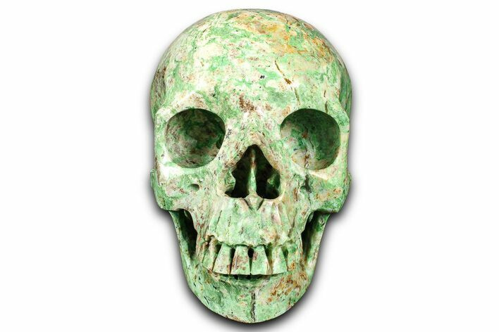 Realistic Green Autumn Jasper Skull #382151